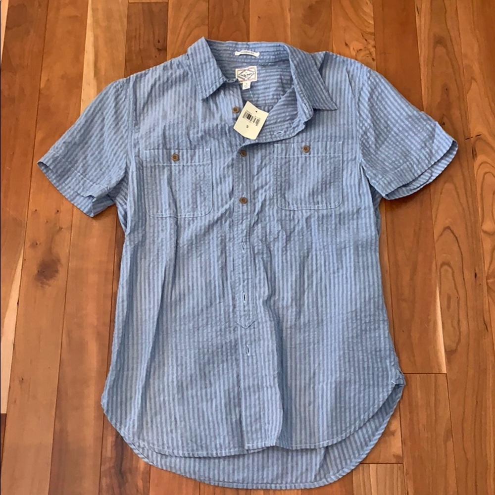 Blue striped lucky brand button down size S